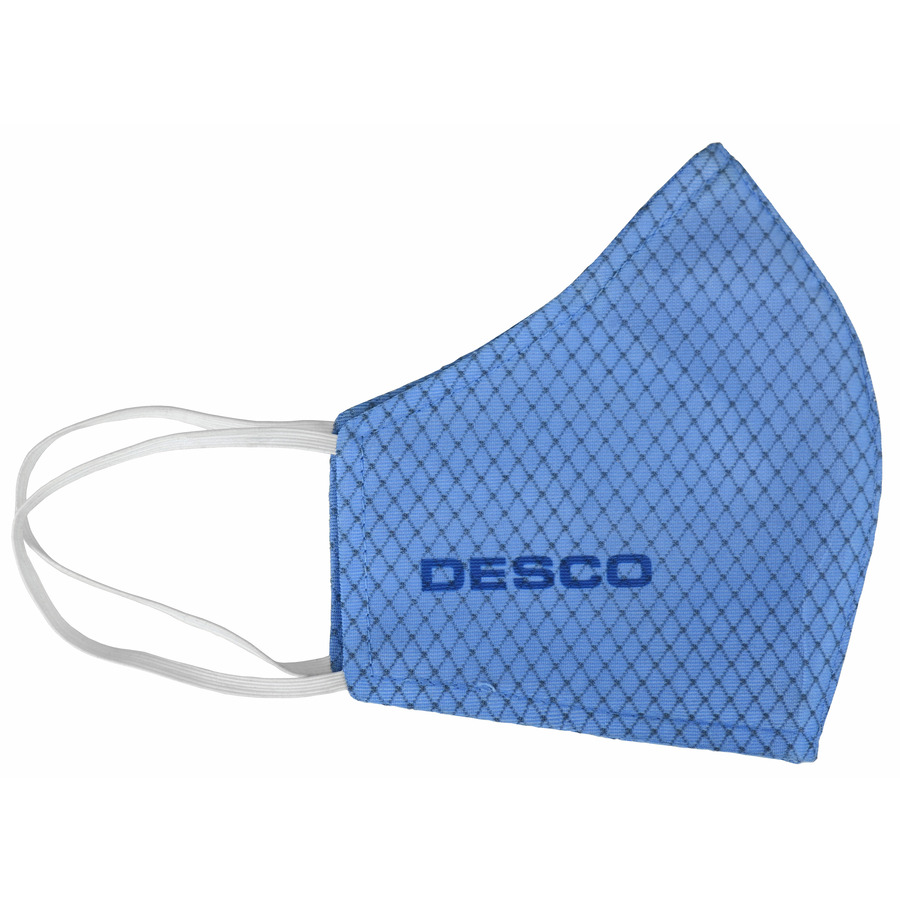 Desco 97550 Face Mask, Static Dissipative, Blue, S-M