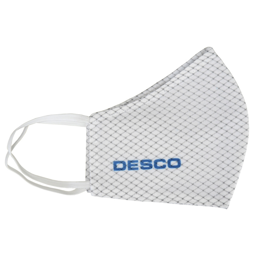 Desco 97551 Face Mask, Static Dissipative, White, S-M