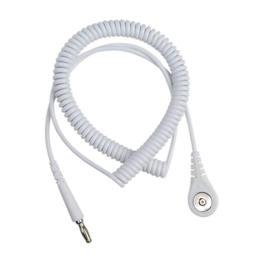 Desco 09208 Jewel MagSnap Coil Cord, White, 6' Class, 1000 Packaging