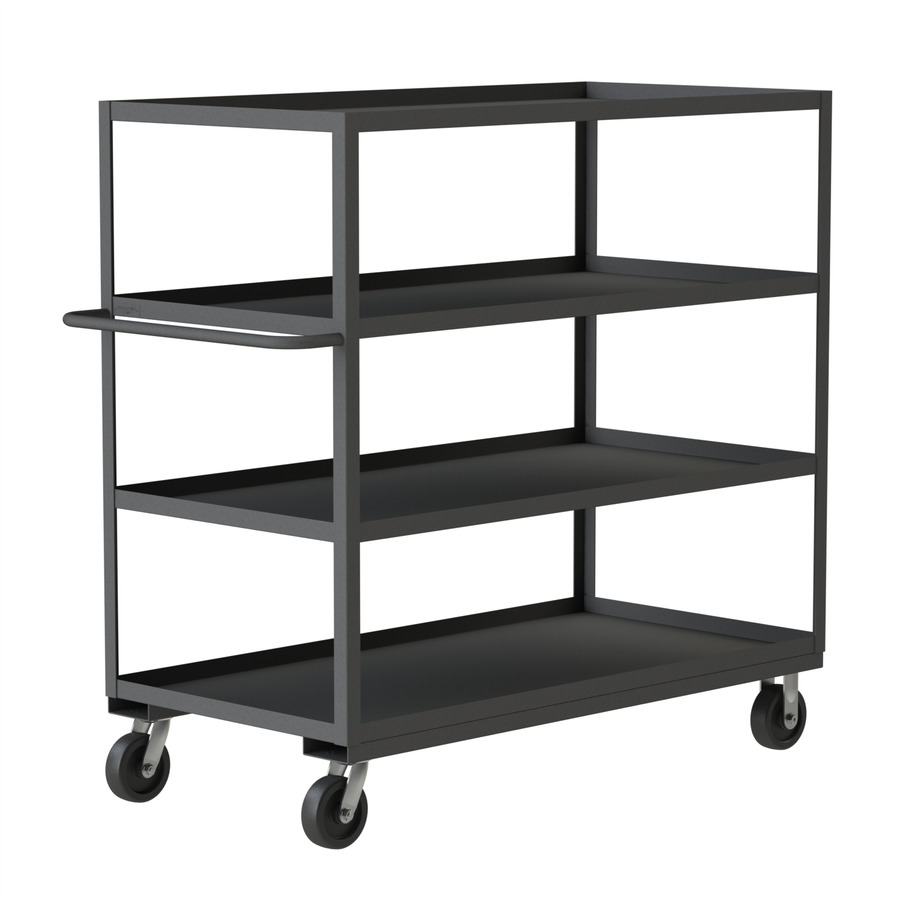 Durham Mfg RSC-3060-4-3K-95 Stock Cart, 4 Shelf, 30"x60, 3000 Lb Cap, Gray, 14g