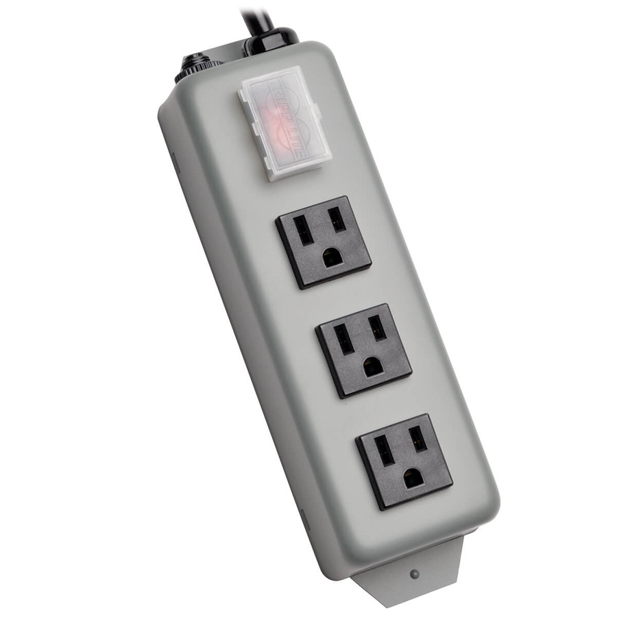 Tripp Lite 3SP Waber Industrial Power Strip, 3-Outlet, 6 ft. (1.83 m) Cord, 5-15P, Switch Guard