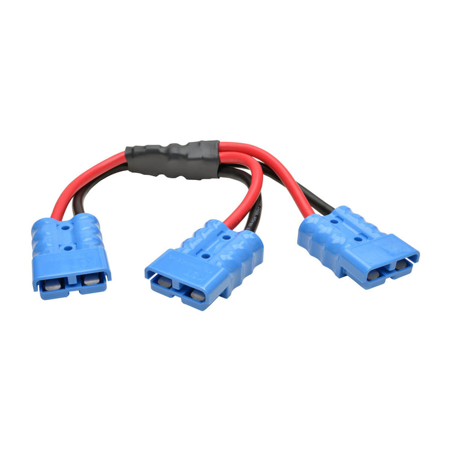 Tripp Lite 48VDCSPLITTER Y Splitter Cable for Select Battery Packs, Blue 175A DC Connectors, 1 ft. (0.31 m)