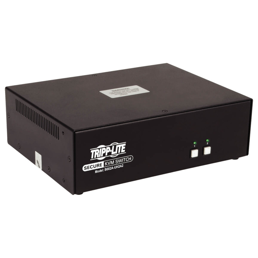 Tripp Lite B002A-UH2A2 2-Port Dual-Monitor Secure KVM Switch, HDMI - 4K, NIAP PP3.0, Audio, TAA