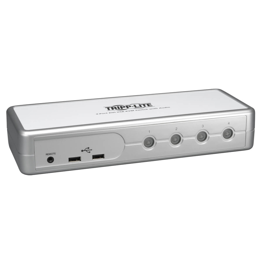 Tripp Lite B004-DUA4-K-R 4-Port DVI/USB KVM Switch with Audio and Cables