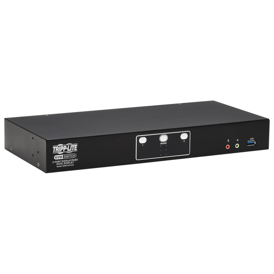 Tripp Lite B006-DP2UA2 2-Port DisplayPort Dual-Display KVM Switch - 4K 60 Hz, USB 3.2 Gen 1, HDCP 2.2, USB Sharing