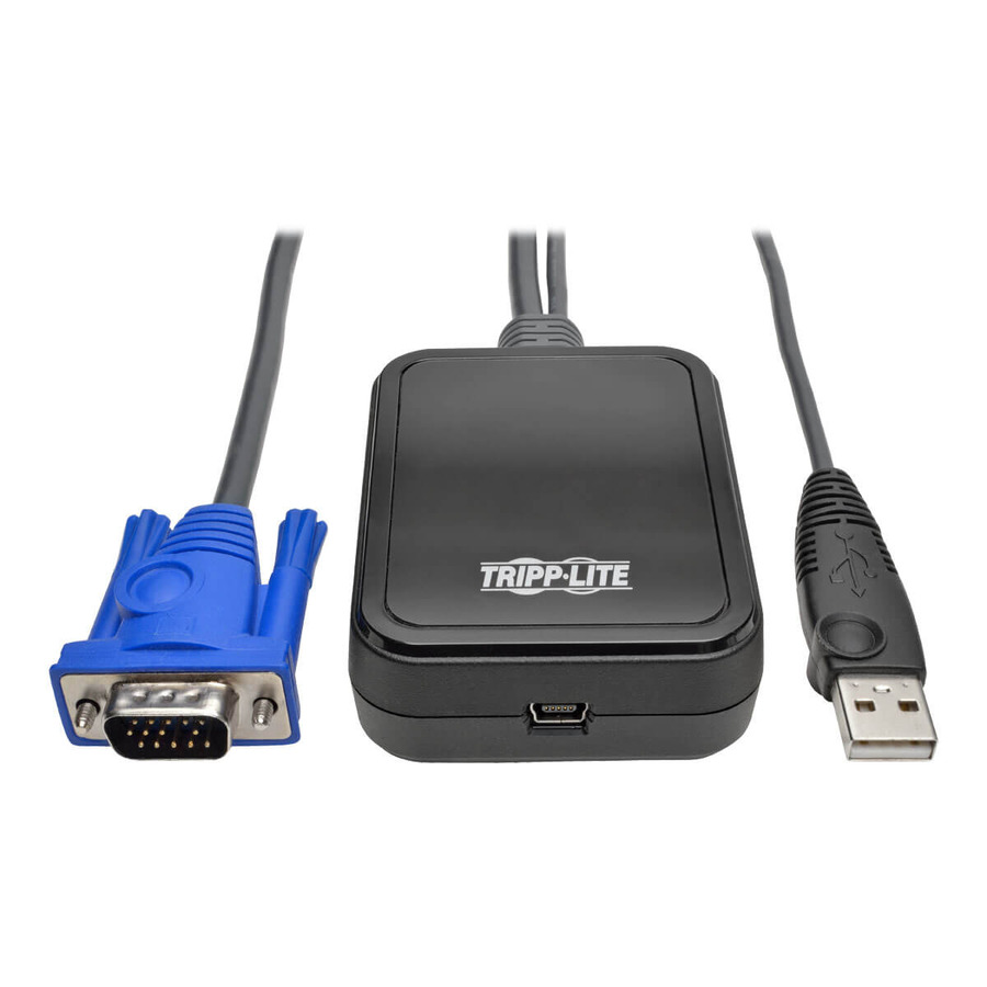 Tripp Lite B032-VU1 KVM Console to USB 2.0 Portable Laptop Crash Cart Adapter with File Transfer and Video Capture, 1920 x 1200 @ 60 Hz