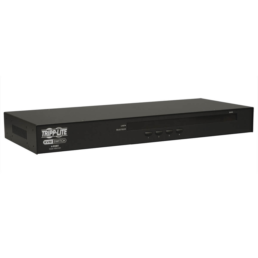 Tripp Lite B042-004 4-Port 1U Rack-Mount USB/PS2 KVM Switch with On-Screen Display