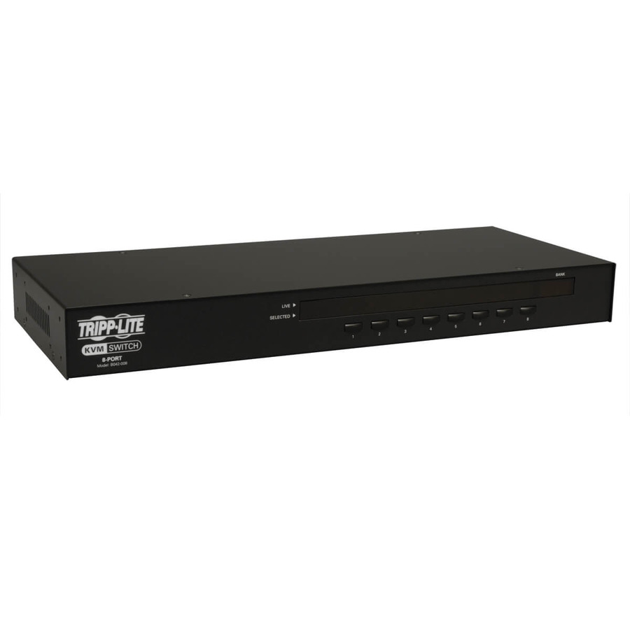 Tripp Lite B042-008 8-Port 1U Rack-Mount USB/PS2 KVM Switch with On-Screen Display