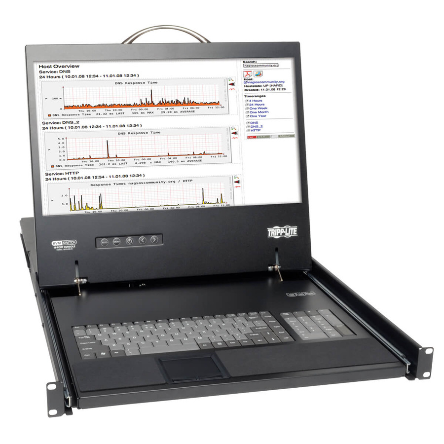 Tripp Lite B070-016-19 NetCommander 16-Port Cat5 1U Rack-Mount Console KVM Switch with 19-in. LCD