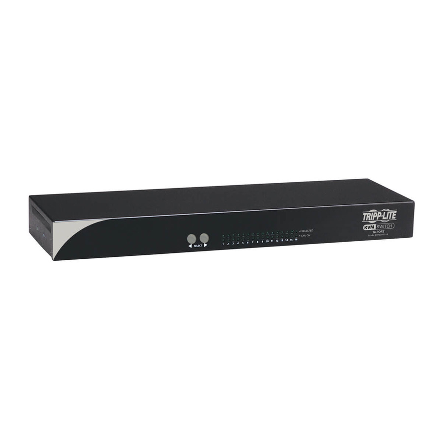 Tripp Lite B072-016-1A NetCommander 16-Port Cat5 KVM Switch 1U Rack-Mount with PS2 to USB Input Adapter