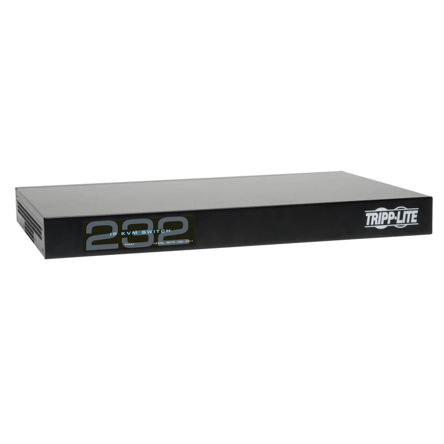 Tripp Lite B072-032-IP2 NetCommander 32-Port Cat5 KVM over IP Switch - 2 Remote + 1 Local User, 1U Rack-Mount