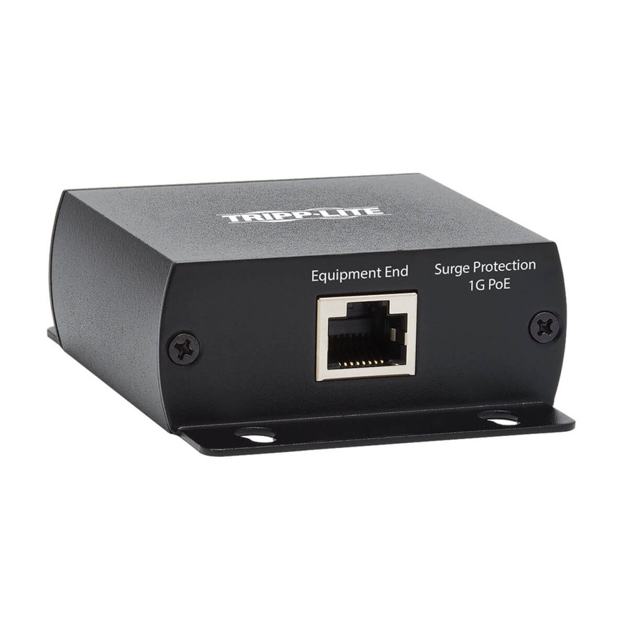 Tripp Lite B110-SP-POE In-Line PoE Surge Protector - 1 Gbps, Cat5e/6, Metal Case, IEC Compliant, TAA