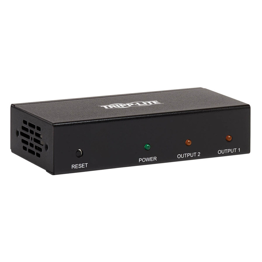 Tripp Lite B118-002-HDR 2-Port HDMI Splitter - 4K @ 60 Hz, 4:4:4, Multi-Resolution Support, HDR, HDCP 2.2, TAA