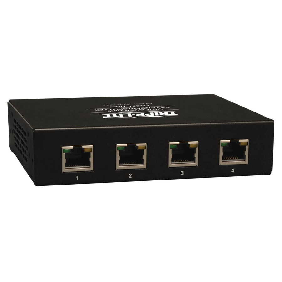 Tripp Lite B132-004-2 4-Port VGA over Cat5/6 Splitter/Extender, Box-Style Transmitter for Video, Up to 1000 ft. (305 m), TAA