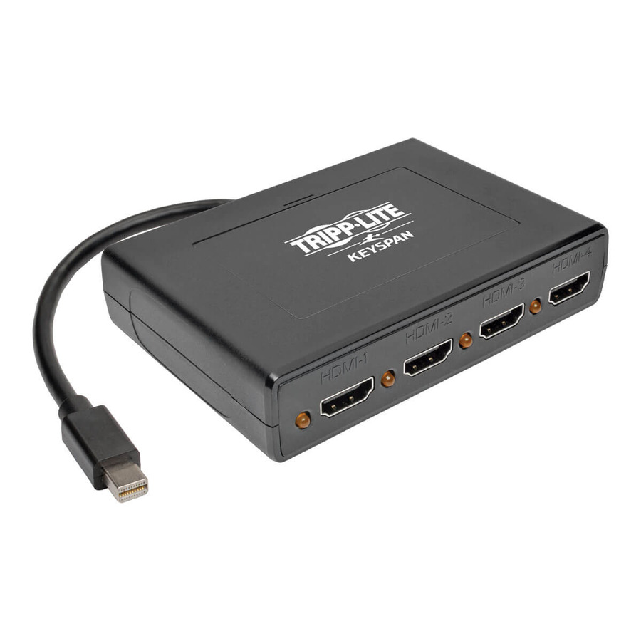 Tripp Lite B155-004-HD-V2 4-Port Mini DisplayPort to HDMI Multi-Monitor Splitter, MST Hub, 4K 60Hz UHD, DP1.2, TAA