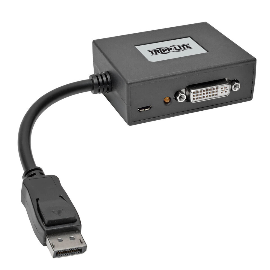 Tripp Lite B156-002-DVI-V2 2-Port DisplayPort to DVI Multi-Monitor Splitter, MST Hub, DP1.2, TAA