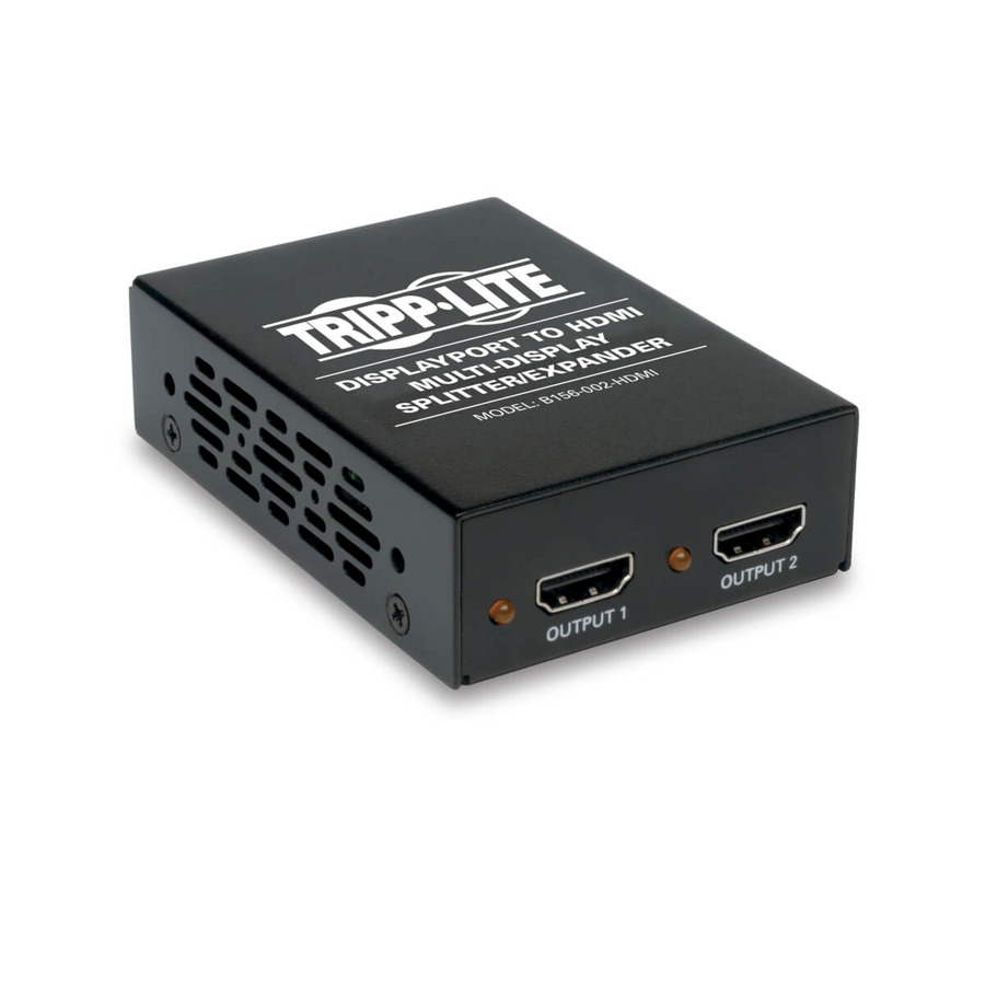 Tripp Lite B156-002-HDMI 2-Port DisplayPort to HDMI Multi-Monitor Splitter MST Hub, 4K UHD, DP1.2, TAA