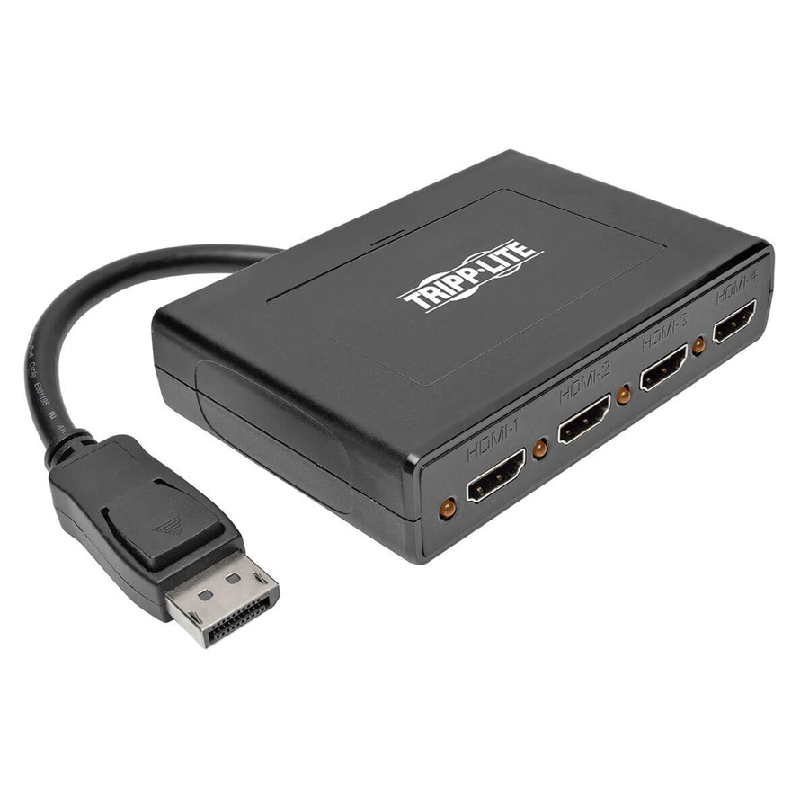 Tripp Lite B156-004-HD-V2 4-Port DisplayPort to HDMI Multi-Monitor Splitter, MST Hub, 4K 60Hz UHD, DP1.2, TAA