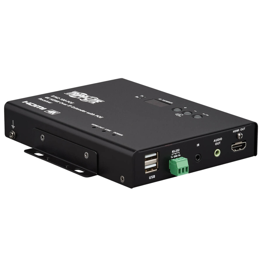 Tripp Lite B162-100-POE HDMI over IP Extender Receiver - 4K, 4:4:4, PoE, 328 ft. (100 m)