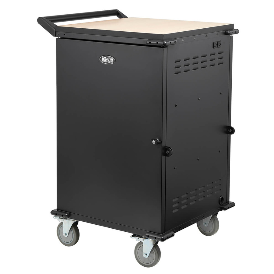 Tripp Lite CSCSTORAGE1 Locking Storage Cart for Mobile Devices and AV Equipment - Black