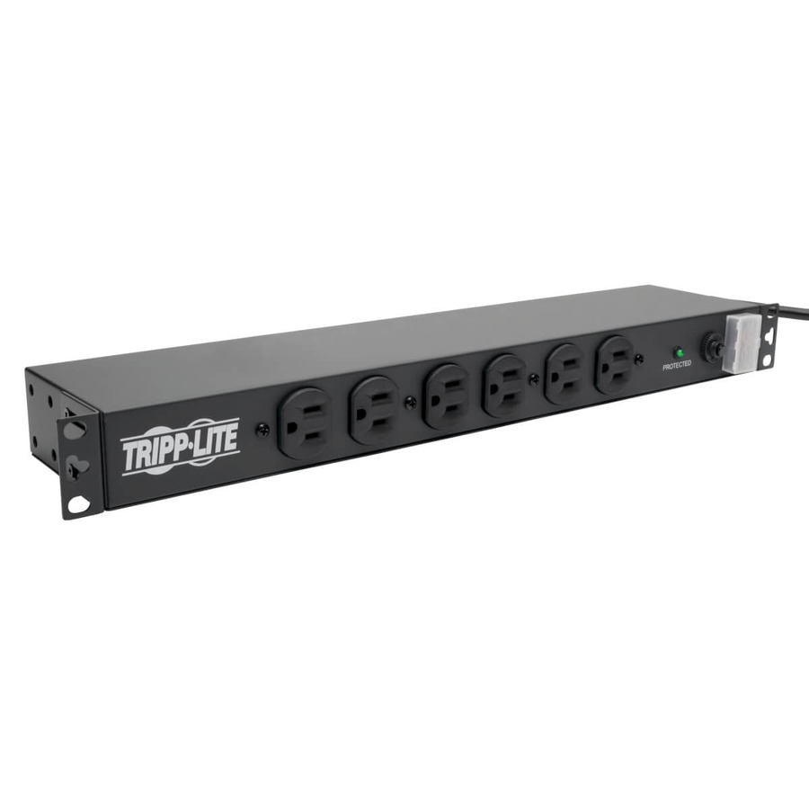 Tripp Lite DRS-1215 14-Outlet Economy Network Server Surge Protector, 1U Rack-Mount, 15 ft. (4.57 m) Cord, 3000 Joules