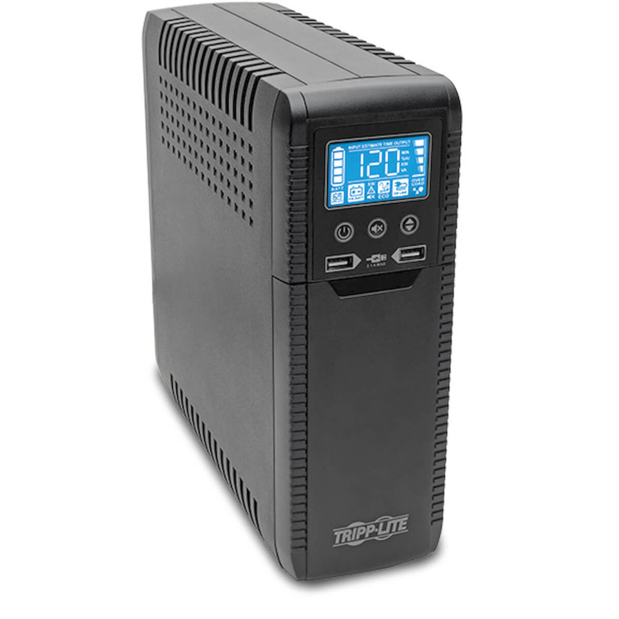 Tripp Lite ECO1000LCD Line-Interactive UPS with USB and 8 Outlets - 120V, 1000VA, 600W, 50/60 Hz, AVR, ECO Series