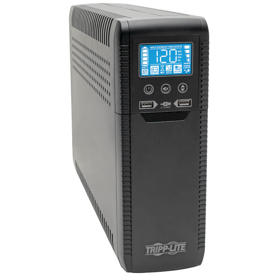 Tripp Lite ECO1300LCD Line Interactive UPS with USB and 10 Outlets - 120V, 1300VA, 720W, 50/60 Hz, AVR, ECO Series, ENERGY STAR V2.0