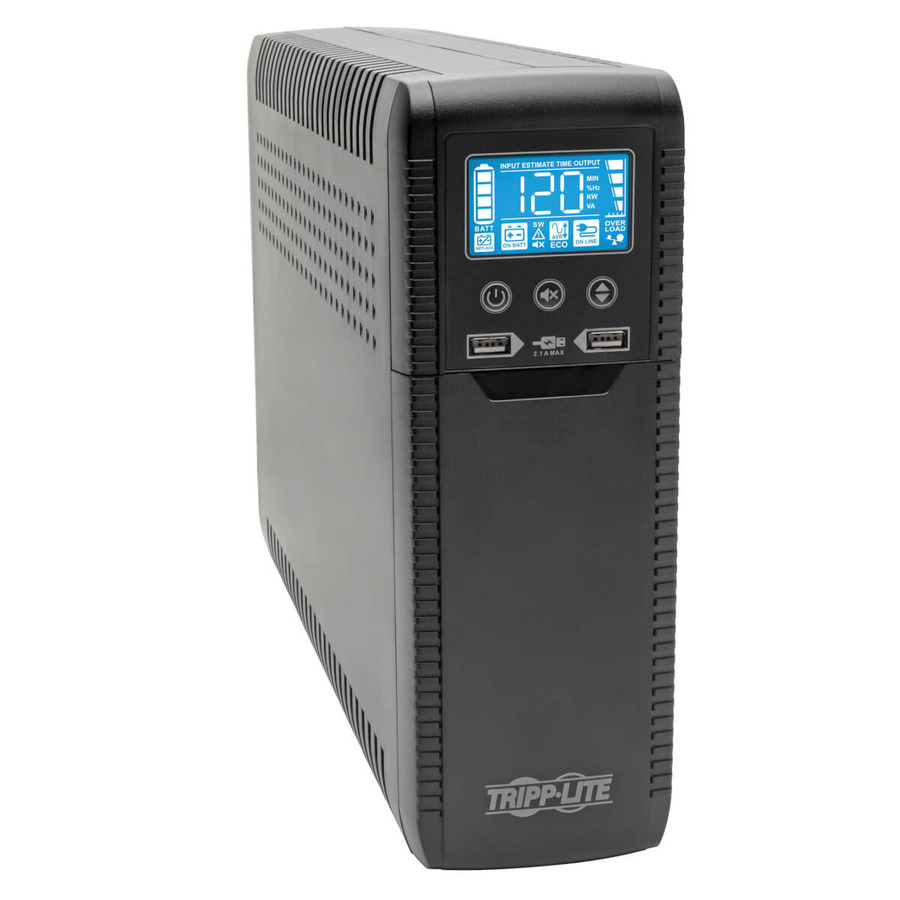 Tripp Lite ECO1500LCD Line Interactive UPS with USB and 10 Outlets - 120V, 1440VA, 900W, 50/60 Hz, AVR, ECO Series, ENERGY STAR