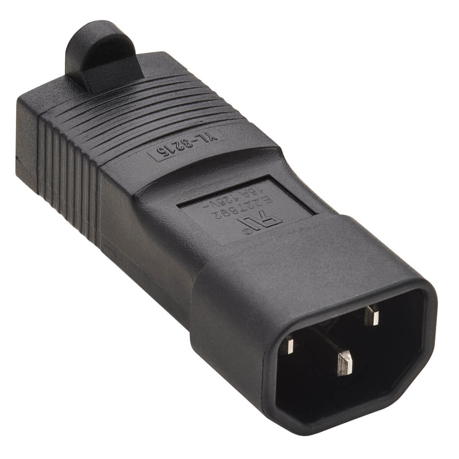 Tripp Lite P002-000 NEMA 5-15R to C14 Power Cord Adapter - 15A, 125V, Black