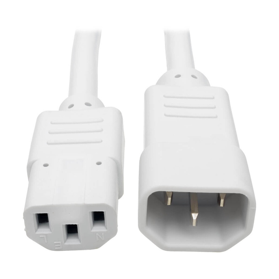 Tripp Lite P004-003-AWH PDU Power Cord, C13 to C14 - 10A, 250V, 18 AWG, 3 ft. (0.91 m), White