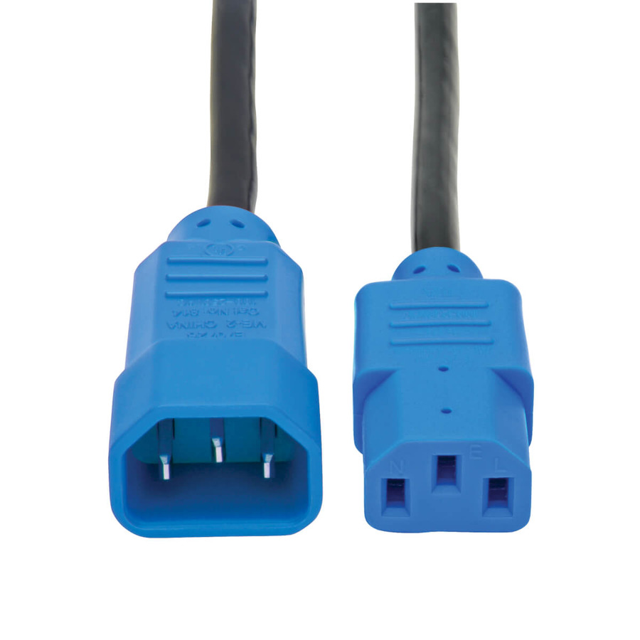 Tripp Lite P004-004-BL PDU Power Cord, C13 to C14 - 10A, 250V, 18 AWG, 4 ft. (1.22 m), Blue