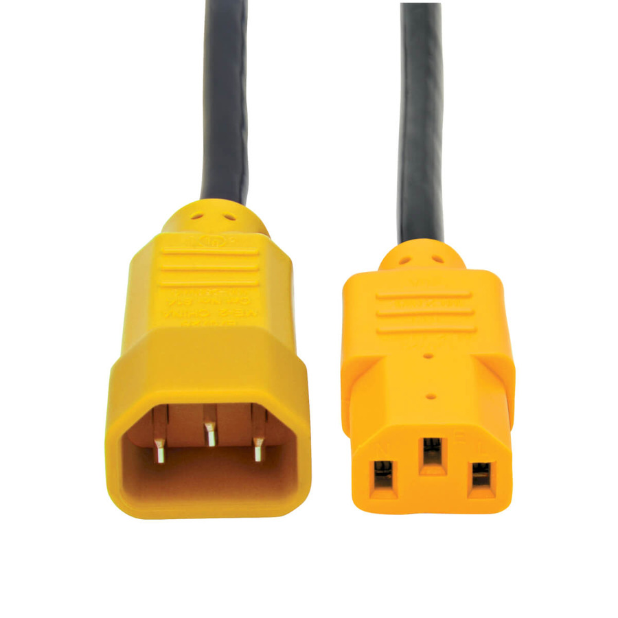 Tripp Lite P004-004-YW PDU Power Cord, C13 to C14 - 10A, 250V, 18 AWG, 4 ft. (1.22 m), Yellow