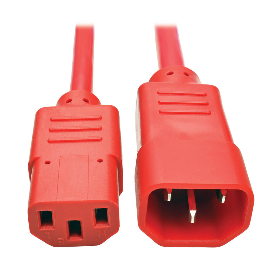 Tripp Lite P004-006-ARD PDU Power Cord, C13 to C14 - 10A, 250V, 18 AWG, 6 ft. (1.83 m), Red