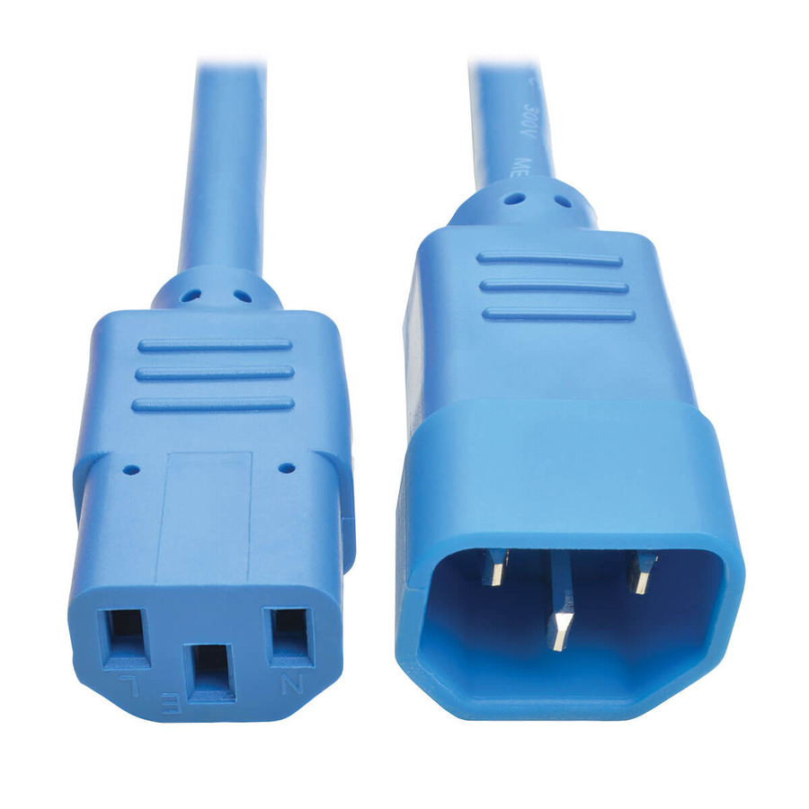 Tripp Lite P005-003-ABL Heavy-Duty PDU Power Cord, C13 to C14 - 15A, 250V, 14 AWG, 3 ft. (0.91 m), Blue