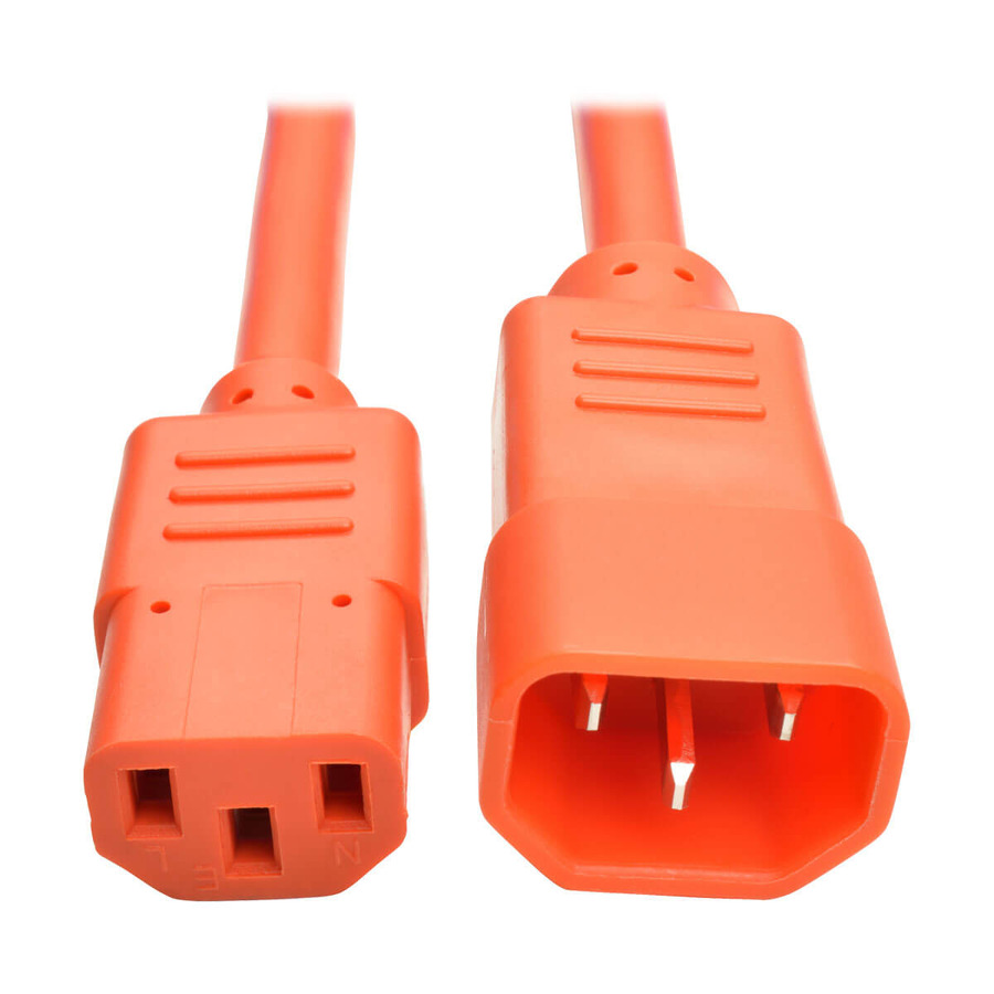 Tripp Lite P005-003-AOR Heavy-Duty PDU Power Cord, C13 to C14 - 15A, 250V, 14 AWG, 3 ft. (0.91 m), Orange