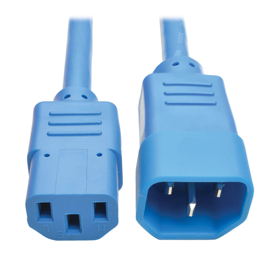 Tripp Lite P005-006-ABL Heavy-Duty PDU Power Cord, C13 to C14 - 15A, 250V, 14 AWG, 6 ft. (1.83 m), Blue