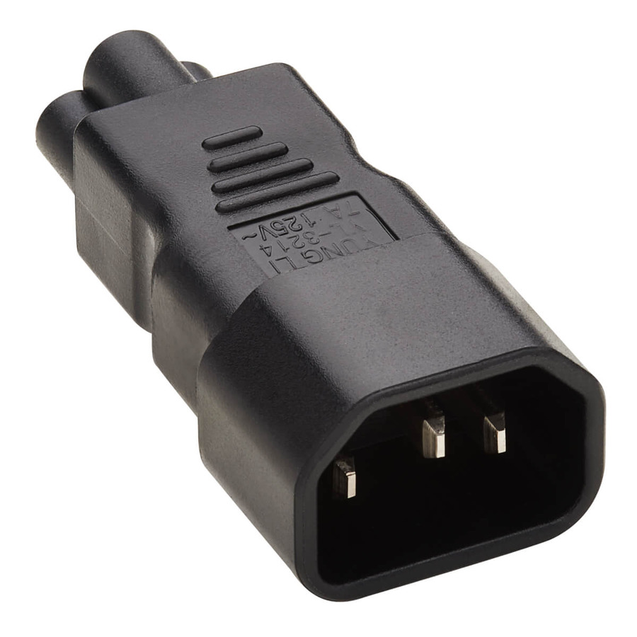 Tripp Lite P014-000 Power Cord Adapter, C14 to C5 - 7A, 125V, Black