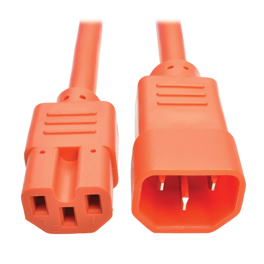 Tripp Lite P018-006-AOR Power Cord C14 to C15 - Heavy-Duty, 15A, 250V, 14 AWG, 6 ft. (1.83 m), Orange