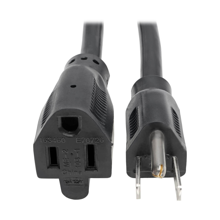 Tripp Lite P024-003 Power Extension Cord, NEMA 5-15P to NEMA 5-15R - Heavy-Duty, 15A, 120V, 14 AWG, 3 ft. (0.91 m), Black