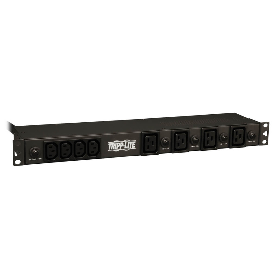 Tripp Lite PDU1230 5.8kW Single-Phase 200-240V Basic PDU, 20 Outlets (16 C13 & 4 C19), NEMA L6-30P Input, 15 ft. (4.57 m) Cord, 1U Rack-Mount