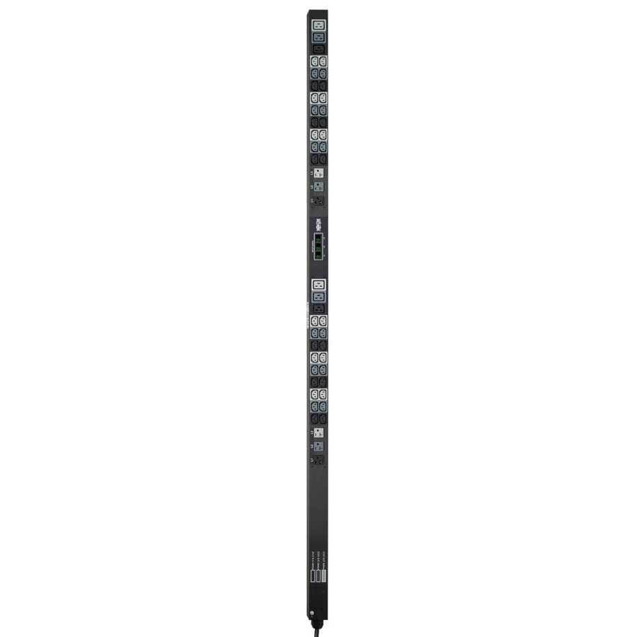 Tripp Lite PDU3MV6L2120 5.7kW 3-Phase Local Metered PDU, 208/120V Outlets (36 C13, 6 C19, 6 5-15/20R), L21-20P, 6 ft. (1.83 m) Cord, 0U Vertical, TAA