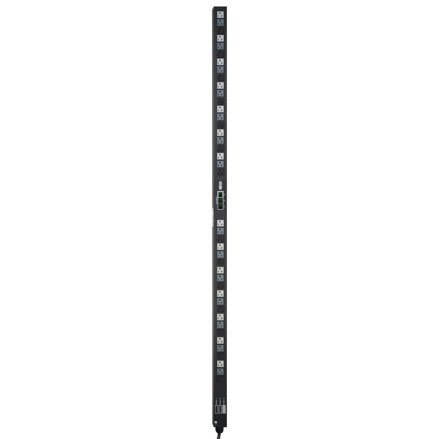 Tripp Lite PDU3MV6L2120LV 5.7kW 3-Phase Local Metered PDU, 120V Outlets (42 5-15/20R), 208V L21-20P input, 6 ft. (1.83 m) Cord, 0U Vertical, TAA