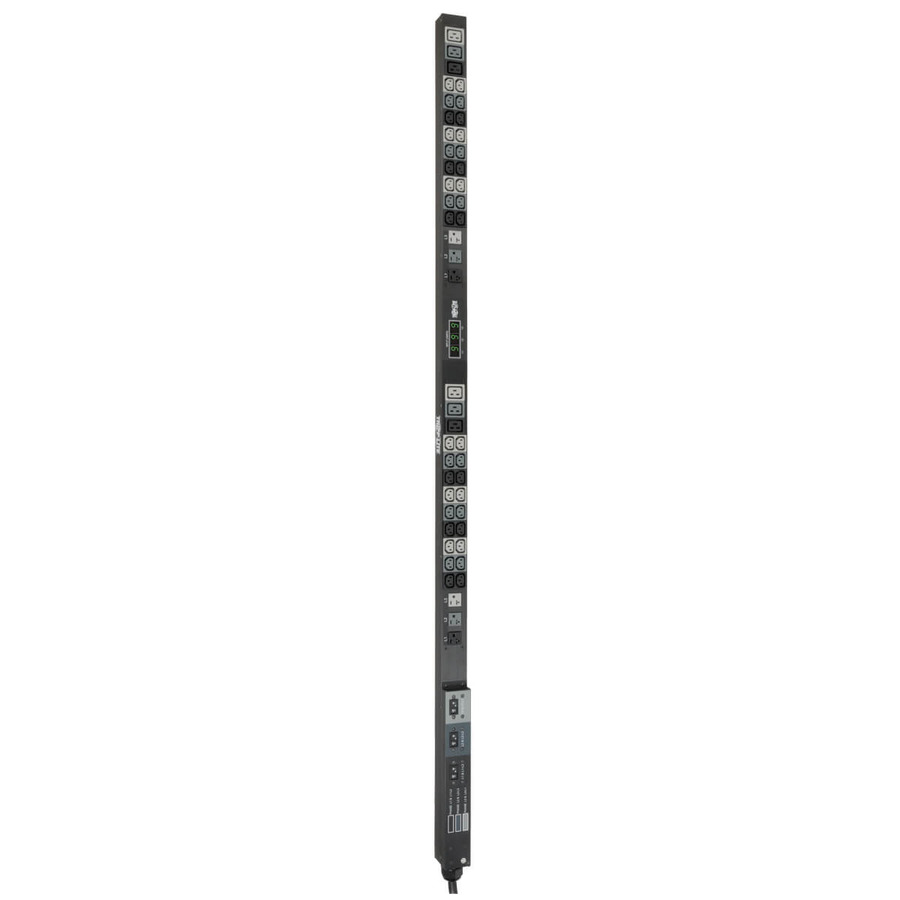 Tripp Lite PDU3MV6L2130 8.6kW 3-Phase Local Metered PDU, 208/120V Outlets (36 C13, 6 C19, 6 5-15/20R), 208V L21-30P, 6 ft. (1.83 m) Cord, 0U Vertical, TAA