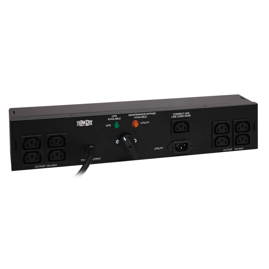 Tripp Lite PDUBHV10 2-2.4kW Single-Phase Hot-Swap PDU, 200-240V 10A Outlets (8-C13), 2-C14, 200-240V Input, 6 ft. (1.83 m) Cords 2U Rack-Mount