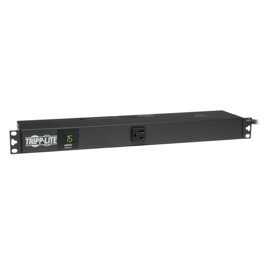 Tripp Lite PDUMH15 1.4kW Single-Phase Local Metered PDU, 120V Outlets (13 5-15R), 5-15P, 100-127V Input, 15 ft. (4.57 m) Cord, 1U Rack-Mount