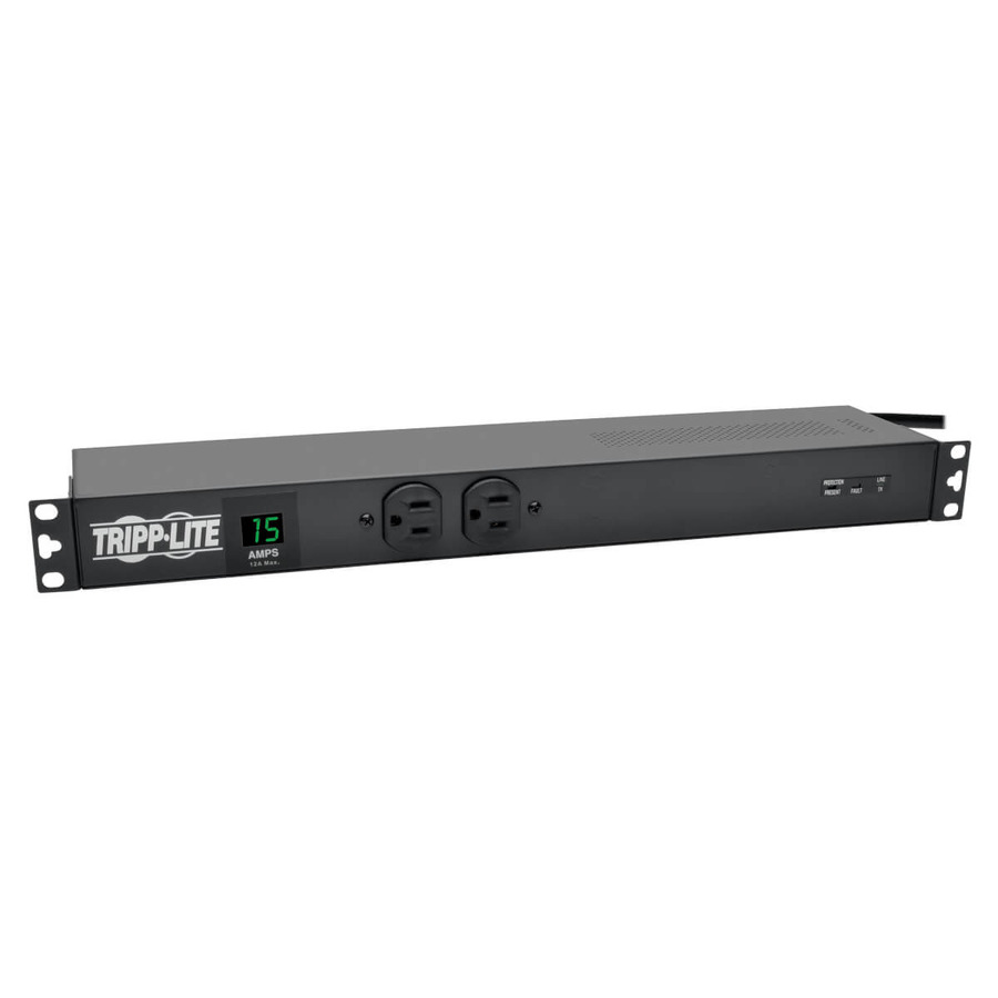 Tripp Lite PDUMH15-ISO 1.5kW Single-Phase Local Metered PDU + Isobar Surge Suppression, 3840 Joules, 100-127V Outlets (14 5-15R), 5-15P, 15 ft. (4.57 m) Cord, 1U Rack-Mount