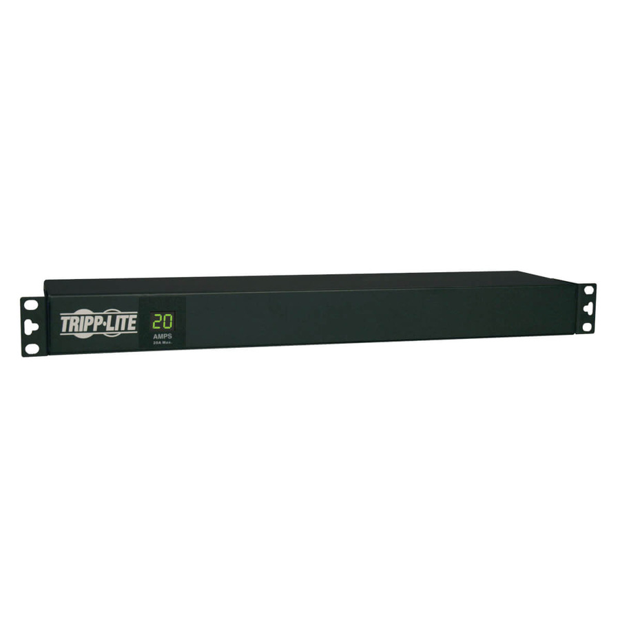 Tripp Lite PDUMH20 2.4kW Single-Phase Local Metered PDU, 120V (12 5-15/20R), L5-20P / 5-20P, 120V Input, 15 ft. (4.57 m) Cord, 1U Rack-Mount