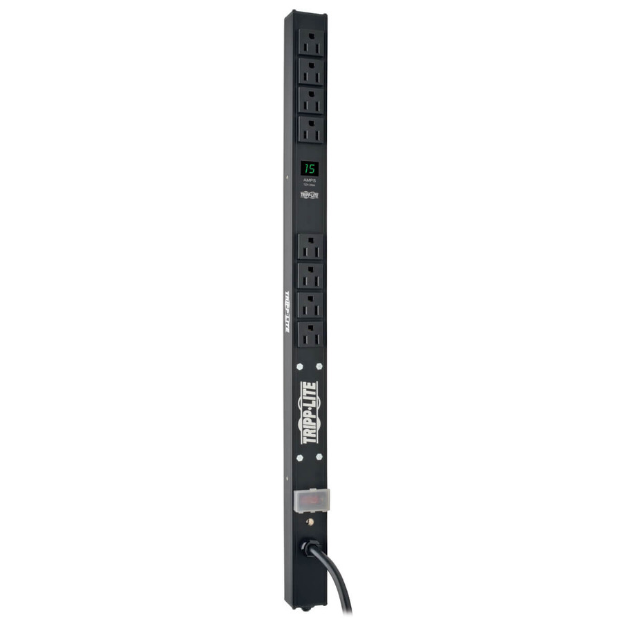 Tripp Lite PDUMV15-24 1.5kW Single-Phase Local Metered PDU, 100-127V Outlets (8 5-15R), 5-15P, 15 ft. (4.57 m) Cord, 0U Vertical, 24 in.