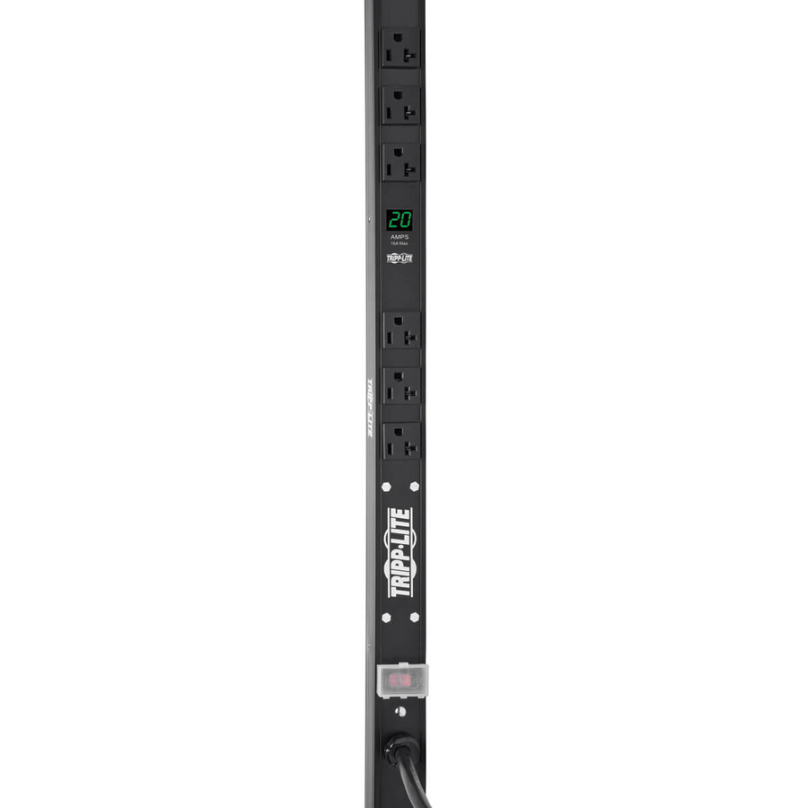 Tripp Lite PDUMV20-24 2kW Single-Phase Local Metered PDU, 100-127V Outlets (6 5-15/20R), L5-20P/5-20P adapter, 0U Vertical, 24-in.