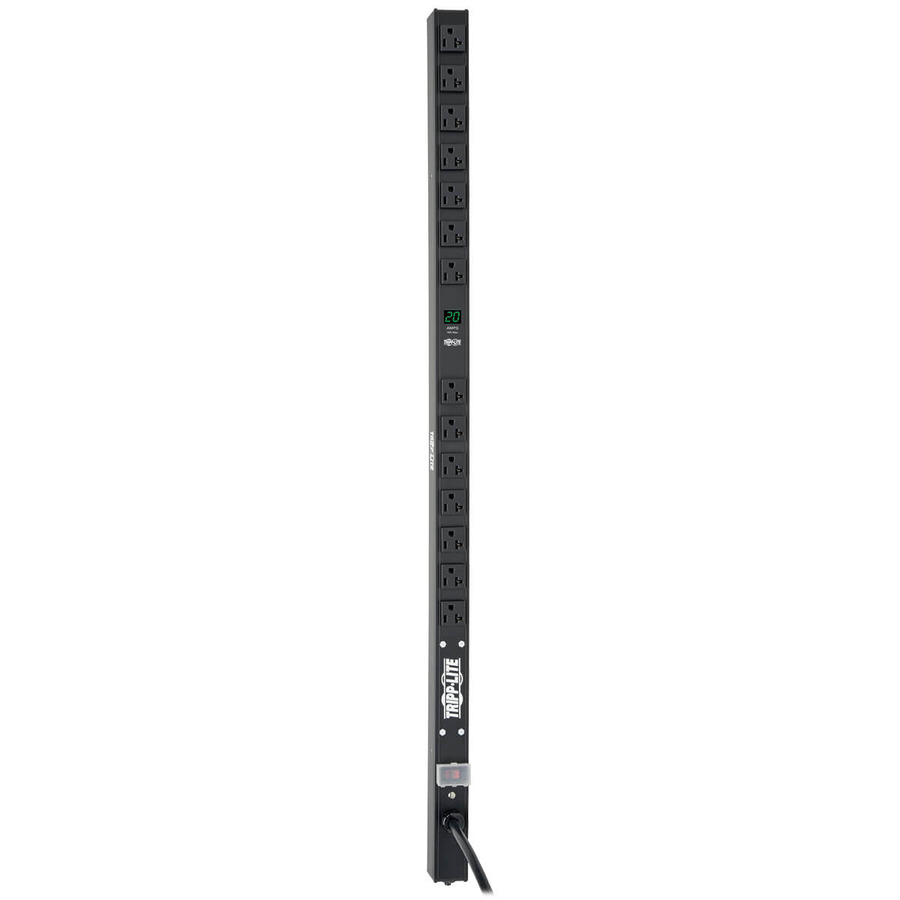 Tripp Lite PDUMV20-36 2kW Single-Phase Local Metered PDU, 100-127V Outlets (14 5-15/20R), L5-20P/5-20P adapter, 0U Vertical, 36 in. Height